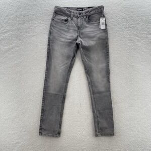 Buffalo David Bitton Jeans Mens 30x30 Gray Ash Slim Stretch Preppy Luxury NEW